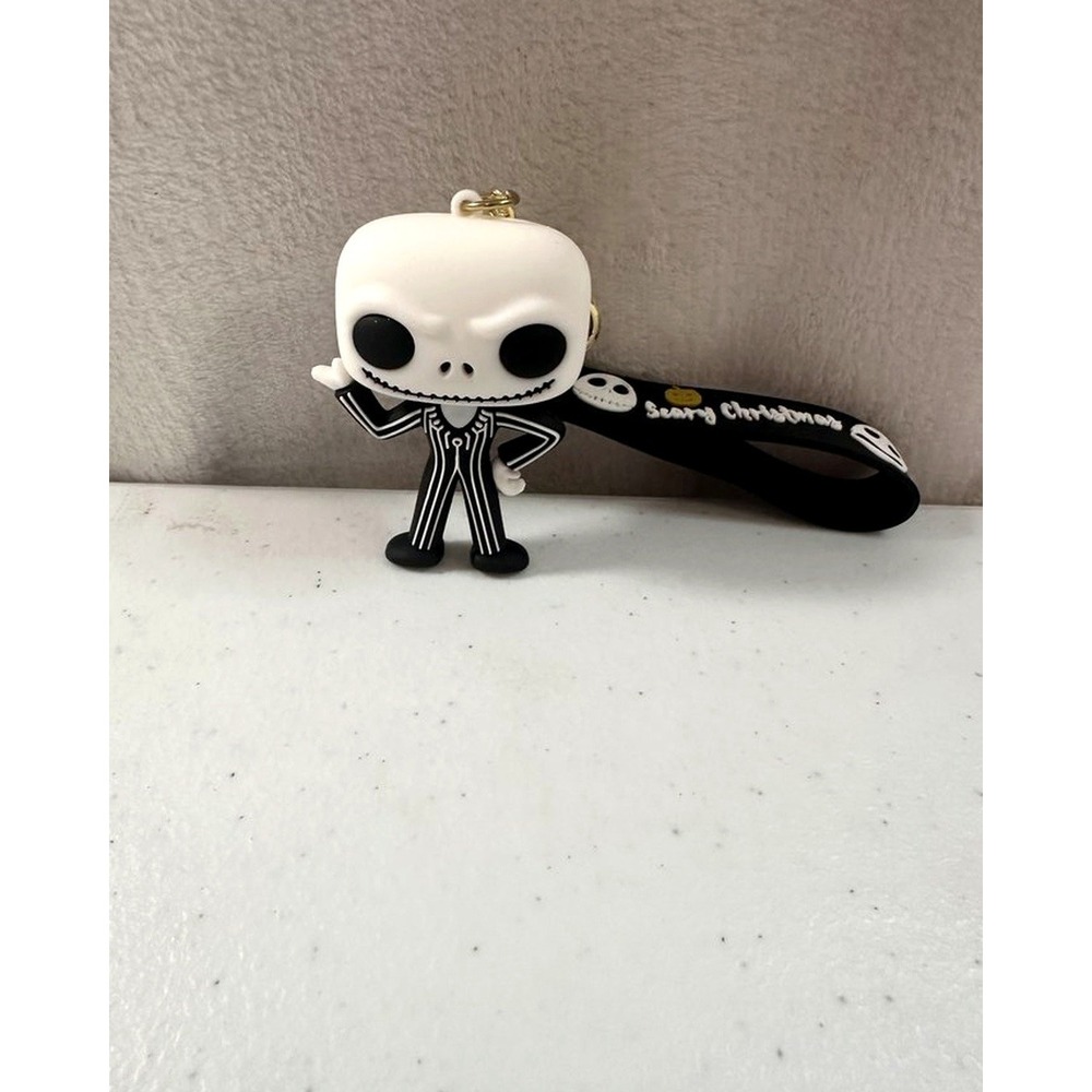 Jack Skellington Scary Christmas Wristlet Keychain Bag Charm